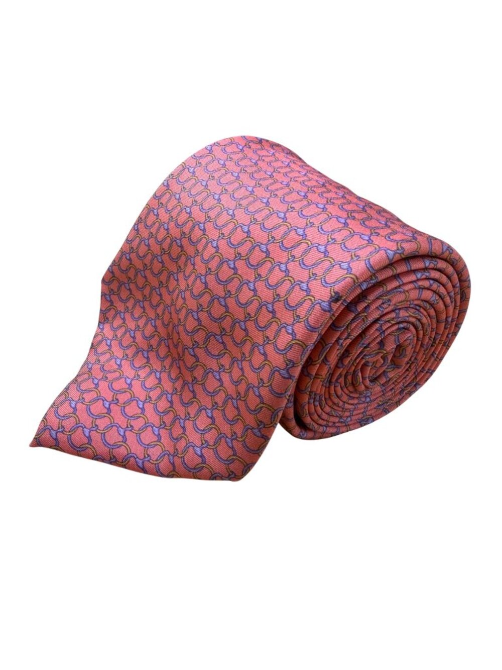 Barneys New York Mens Pink Silk Patterned Tie Handmade In Italy Stylish Design